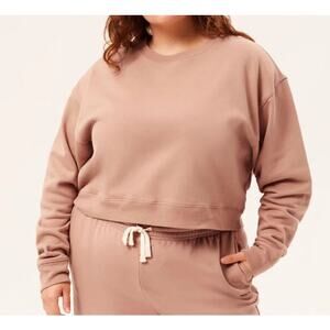 Girlfriend Collective Mauve Cropped Sweatshirt size 4XL